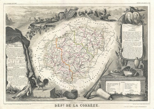 1852 levasseur map the - levasseur, of