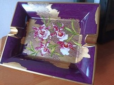 Ancien cendrier orchidées