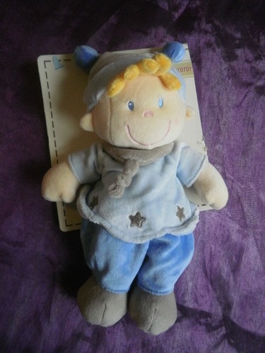 Doudou garcon bleu - garcon, bonnet