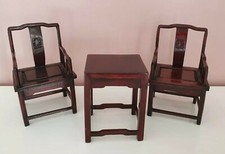 Rare Meubles miniatures en Palissandre pour la  maison de POUPÉE Parisienne