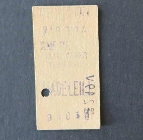 Ancien ticket paris métro - ticket,