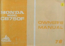 Manuel du conducteur HONDA CB750F model 1976 en anglais