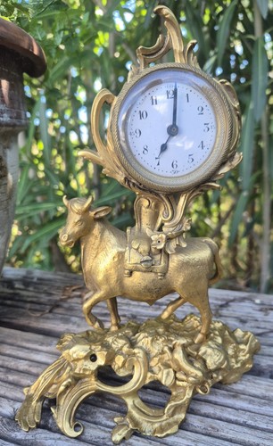 Pendule poser bronze doré - poser,