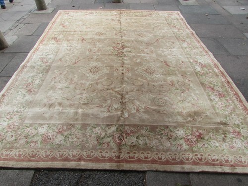 Tapis laine beige grand - tapis, en