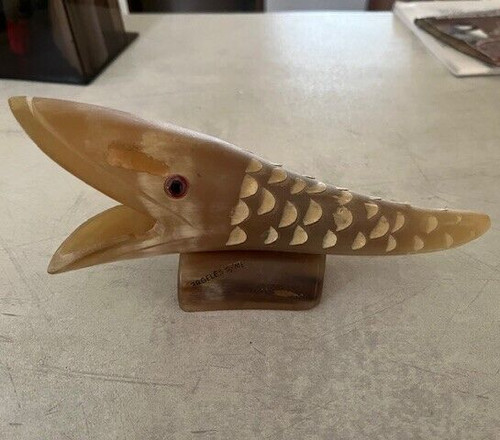 Sculpture poisson corne sur - poisson,