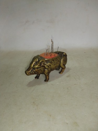 Ancien bronze argente sanglier - argente,