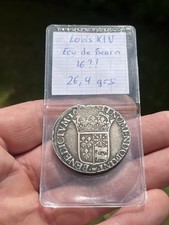 Louis XIV écu de Béarn à la mèche longue 16?? Morlaas