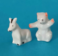 Deux fèves ANE & OURS porcelaine MAIFRUICO  NICE