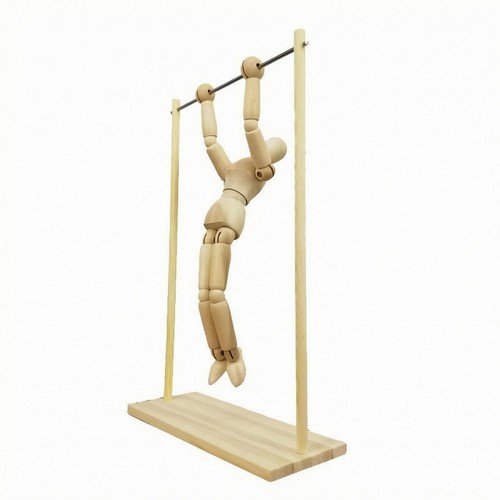 Mannequin articulé bois socle - bois,