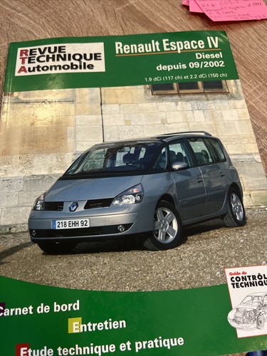 Revue technique renault - renault, espace