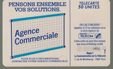 TELECARTE 50U  SO3 *600 AGENCES*  TRES RARE VARIETE POIL IMPRIMEUR AU VERSO