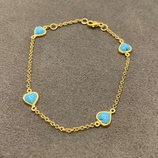 Quatre cœurs turquoise