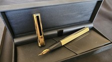Stylo Plume Dunhill GEMLINE plaqué Or & Laque Noire ULTRA RARE ( Cartier, Dupont