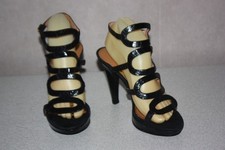 SAN MARINA  Sandales à brides Lanières Cuir Noir T 39 TBE