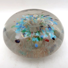 Boule Millefiori Verre Presse Papier Sulfure Poids 182Gr Murano ? Saint Louis ?