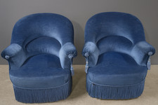 Paire de fauteuils crapaud