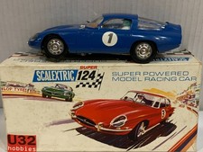 Slot Car Triang scalextric Super 124 24c/100 Alfa Romeo Gtz Sport Salon #1 Bleu