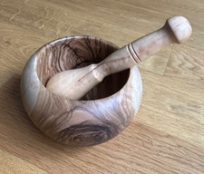 Mortier et pilon verni en olivier qualité artisanale 13 cm - Bérard France 1892