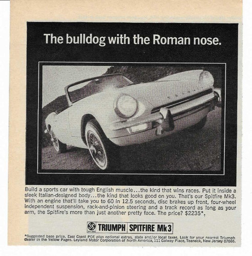 Vtg 1968 triumph spitfire - vtg,