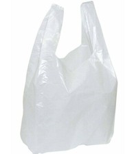 Emballage Alimentaire 400 SACS Solid BRETELLE PLASTIQUE SACHET BLANC 26*46cm