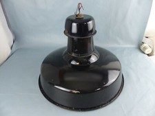 Ancienne lampe Industrielle Métal Tôle émaillée Atelier Usine loft déco ø 40 cm 