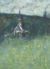 GANTNER BERNARD DESSIN À LA GOUACHE 1970 SIGNÉ MAIN HANDSIGNED GOUACHE DRAWING