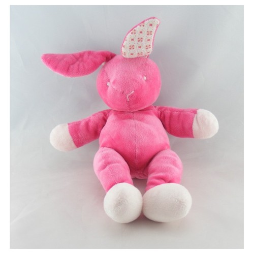 Doudou lapin rose tape - rose, a
