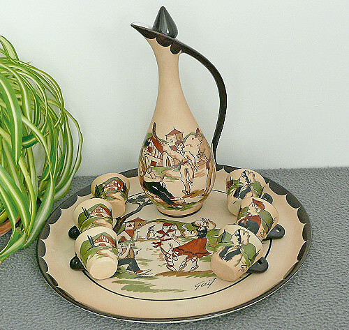 Ancien service liqueur plat - liqueur,