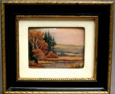 SUPERBE TABLEAU PAYSAGE LAC EN
