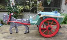 Jouet ancien en Bois âne et