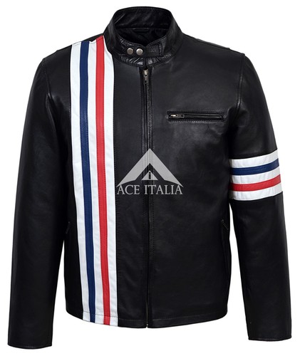Men black with - stripes, biker