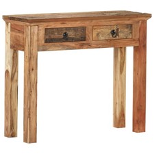 Bois d'Acacia Table Console Bois de Récupération Massif Entrée Couloir vidaXL