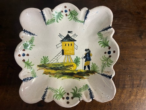 Assiette carrée ancienne - carrÉe, 18