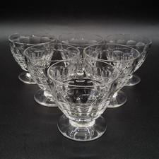 Service de six verres à vin blanc cristal taillé de Baccarat modèle Charme XXème