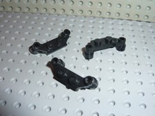 3 x LEGO Black Plate 1 x 4 Offset Réf 4590 Set 6986/6783/6954/6180/6987/6977...