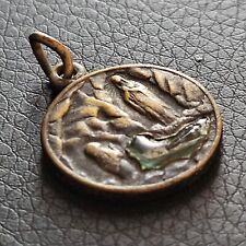 Médaille commémorative Lourdes 1858 - 1958 relique contient de l'eau bénite