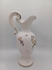 Aiguière en Faïence de Moustiers Signée Four – Décor Floral et Oiseaux