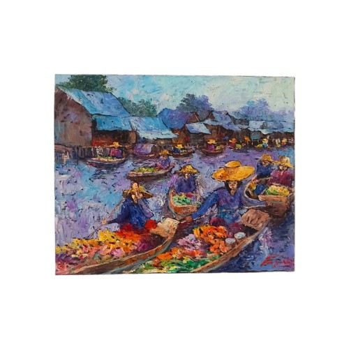 Tableau signé scène - , de