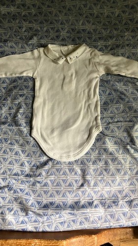 Body bonpoint blanc col avec - body,