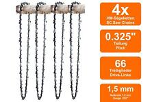 4 Chaînes adapté pour Bavaria BPC 1950 | 40cm 0.325 66M 1,5mm