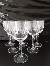 6 verres à vin rouge  en cristal d'Arques modèle dampierre 18 cl