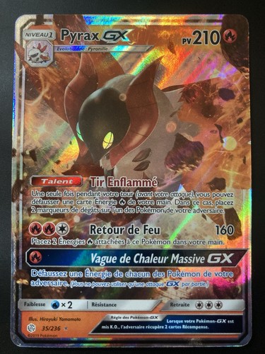 Carte pokémon pyrax 236 - pyrax, gx
