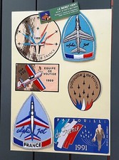 Patch ancien feutrine ALPHAJET Patrouille de France + Lot autocollants Air Pilot