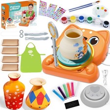 kit de Poterie Enfant, Tour de Poterie Electrique pour Enfants，Poterie Enfant...