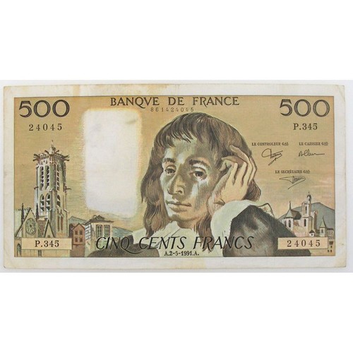 500 francs pascal 1991 - 500,