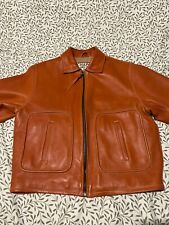 Belle veste en cuir homme Chapal taille L orange en bon état 