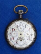 RARE ++ MONTRE PHASE LUNE 80mm Moon phase watch XIX - A REPARER To repair