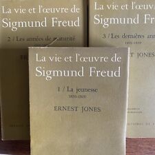 JONES, Ernest Dr LA VIE ET L'OEUVRE DE SIGMUND FREUD. 3 Tomes complet P.U.F,