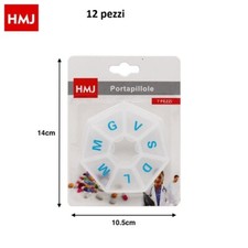 X Lot 12 Pièces Pilulier Semaine Porte Comprimés Journalier 7 Compartiments Hmj