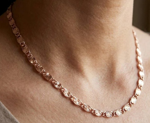 Collier chaîne fleur - , en